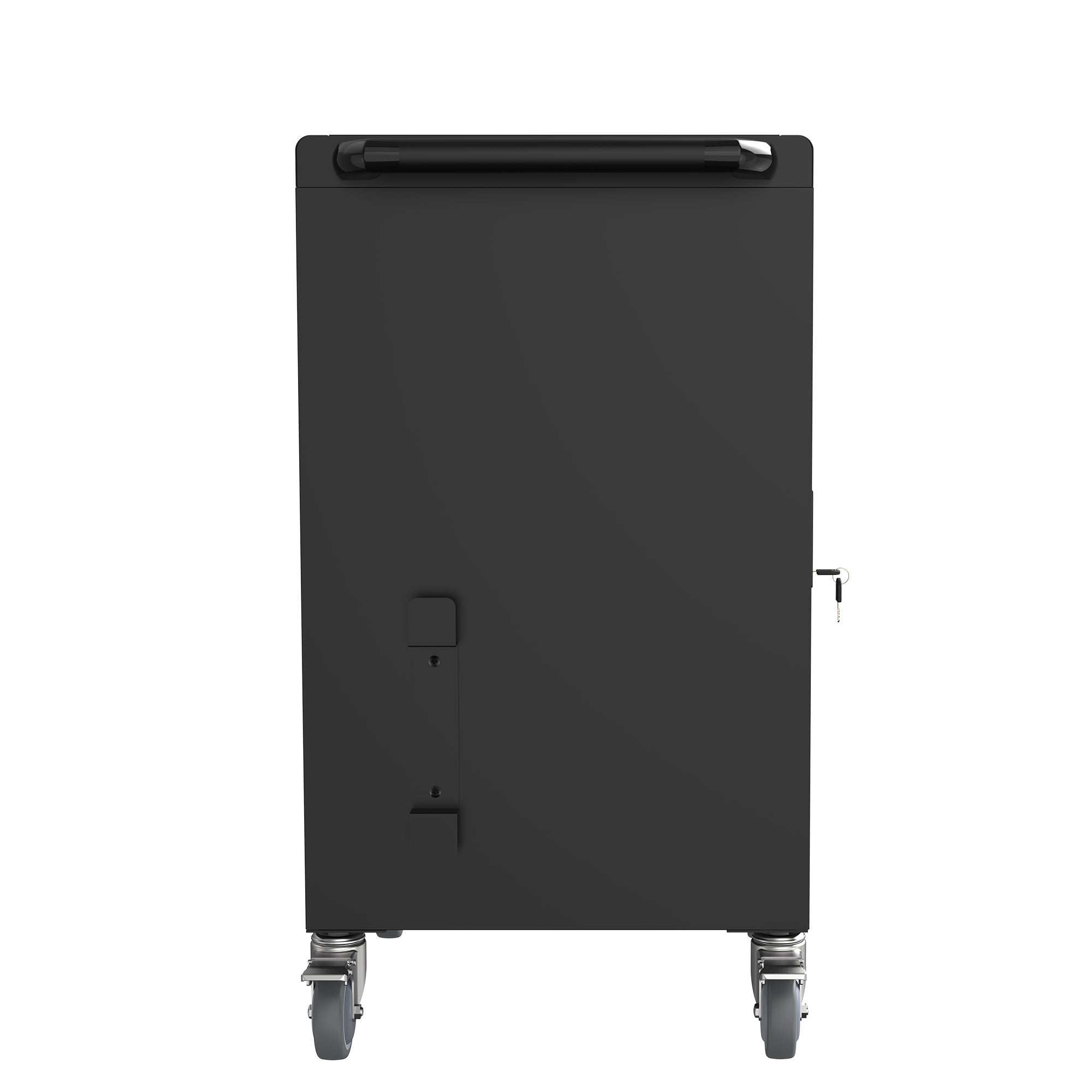 Mobile Charging Cart and Cabinet for Tablets Laptops 30-Device With Combination Lock--Black