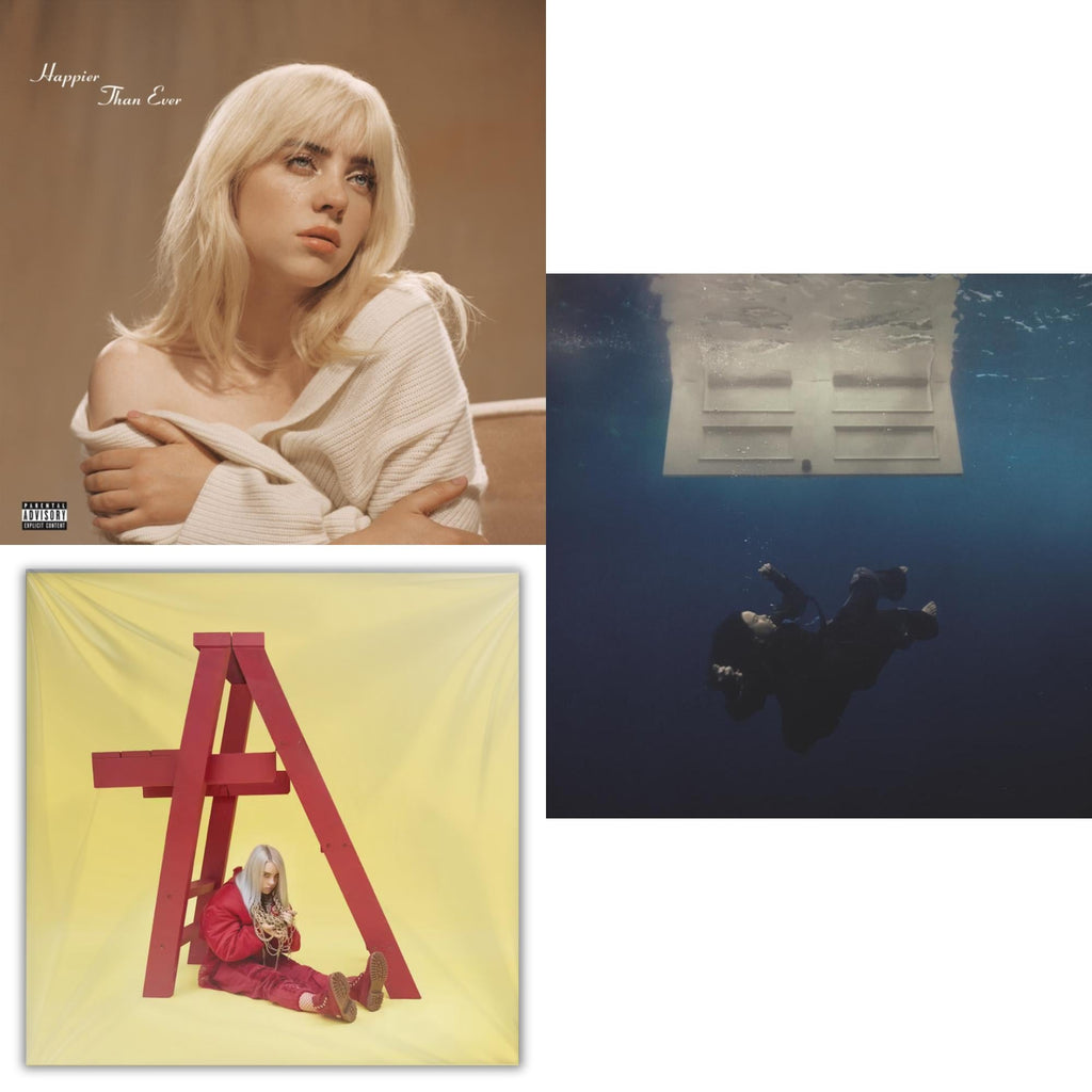 Happier Than Ever (X) (2LP) & Hit Me Hard & Soft (Recycled Black LP Vinyl) & Billie Eilish - Dont Smile At Me (Black LP Vinyl)