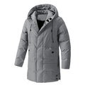 Winter simple cotton jacket plus size men's Korean version casual fashion versatile warm cotton jacket medium long men's