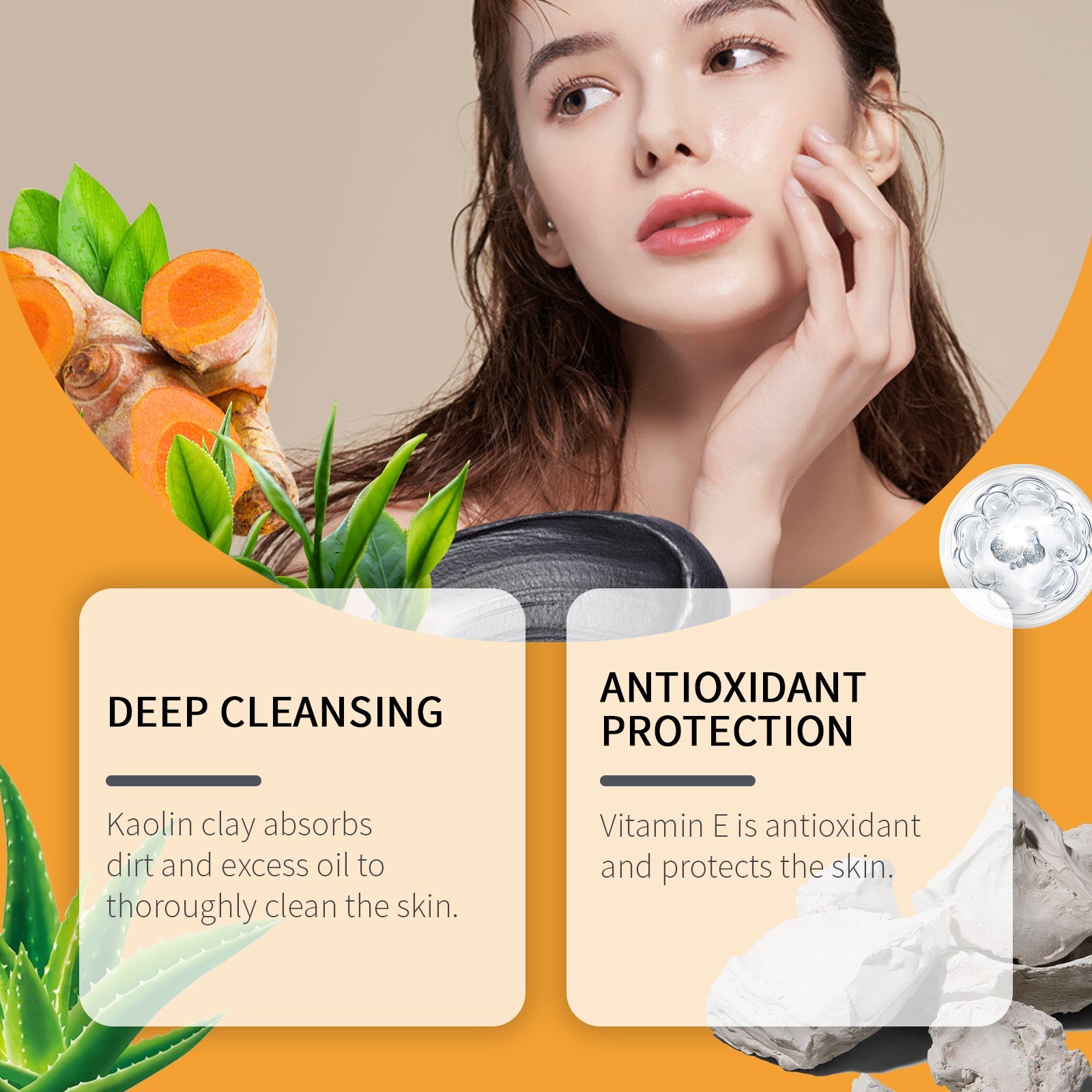 Facial Mud Mask Series Moisturizes And Controls Oil, Firming And Smoothing Facial Skin To Even Skin Tone