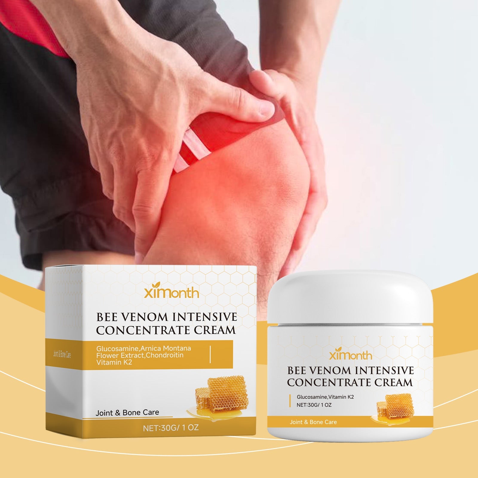 Bee Venom Joint Care Cream Massage Cream For Sore Shoulders, Neck, Waist And Legs Joints And Bones