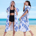 Hooded Towel Ultra-fine Fiber Zipper Wearable Bathrobe Cape Beach Towel