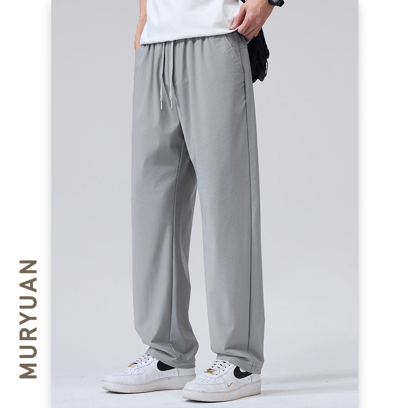 Men's Lightweight Four-Way Stretch Ice Silk Chino Pants