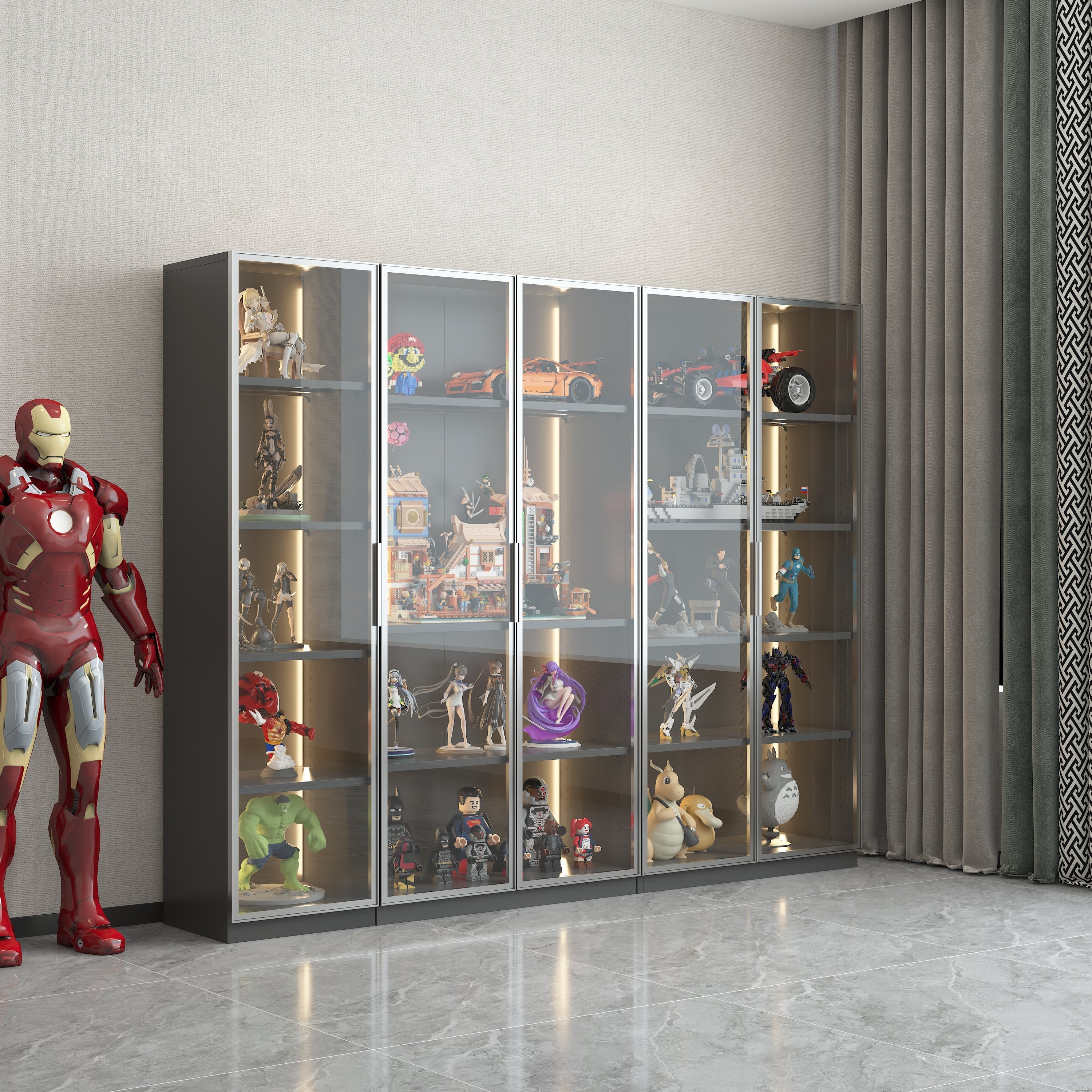 Single door display cabinet