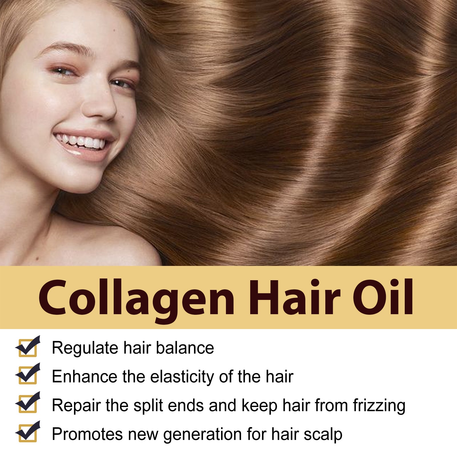 Maca Essence Repair Collagen, Repair Bifurcate Improve Hair Moist Smooth The Hair Essence