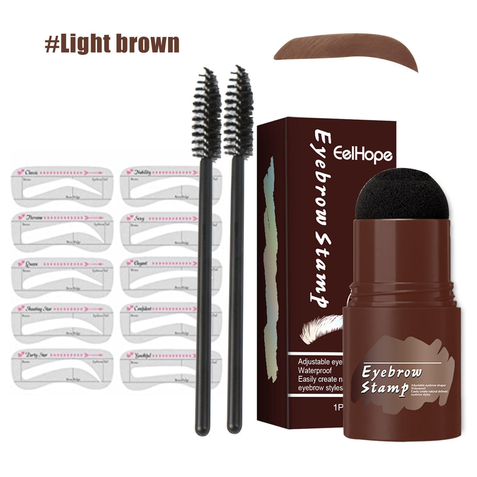Brow Print Set Quick Brow Makeup Lazy Hairline Powder Repair Natural Waterproof Contouring Shadow