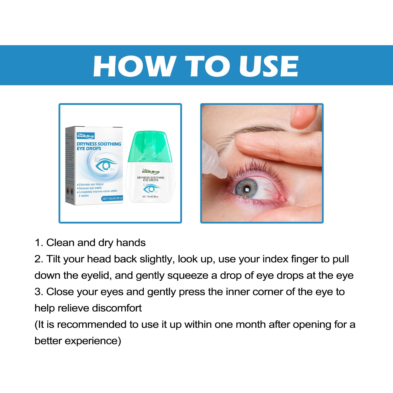 Eye Drops Dryness Soothing, Relieve Eye Fatigue, Dry Eyes, Red Eyes, Blurred Vision Eyes Care Lotion