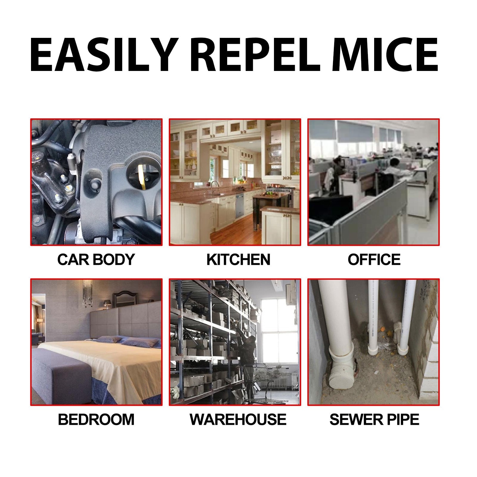 Mouse Repeller, Car Engine Outdoor Home Indoor Mouse Repellent Mouse Repellent Pill