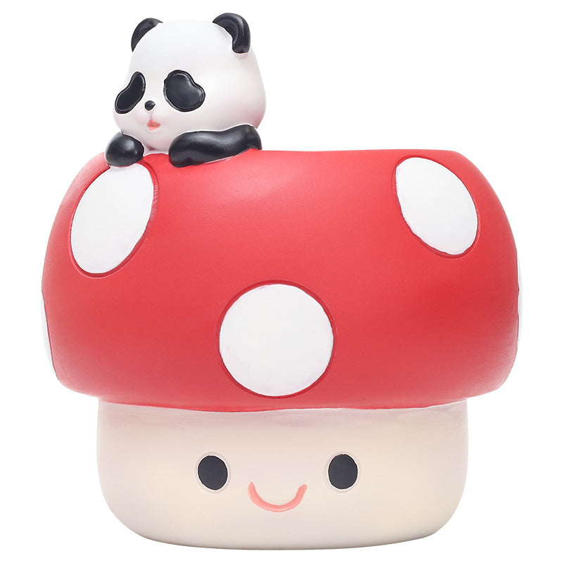 Horticultural Cartoon Creative Fun Mushroom Resin Flower Pot Container Desktop Landscape Potted Flower Utensils