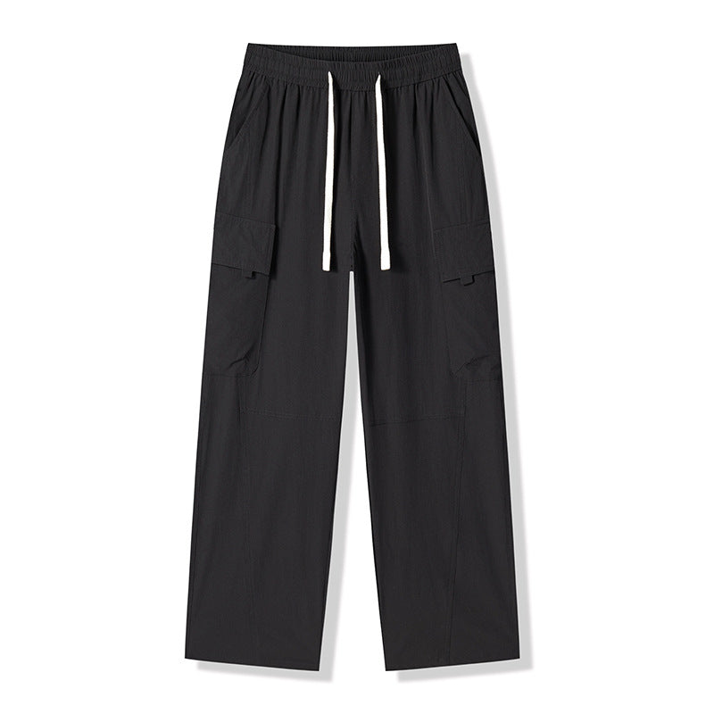Style Men's Ice Silk Nylon Cargo Pants