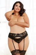 Plus Size Stretch Lace Garter Belt - Andersen Mercantile