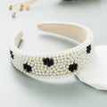 New Fashion Full Pearl Wide Edge Shampoo Headband Pressed Hair Ornament
