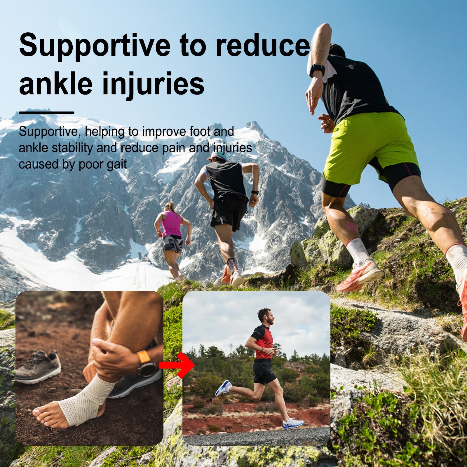 HOUKEA Ultra Performance Boost Insoles, Soft And Comfortable Elastic Insoles For Outdoor Sports Running Wear Resistant Non-Slip Care Insoles