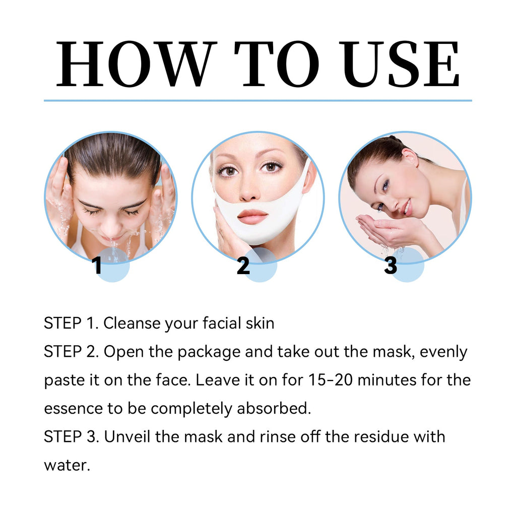 V-Shaped Face Mask, Face Double Chin Firming Small Face Shape Hanging Ear V-Face Lift Mask