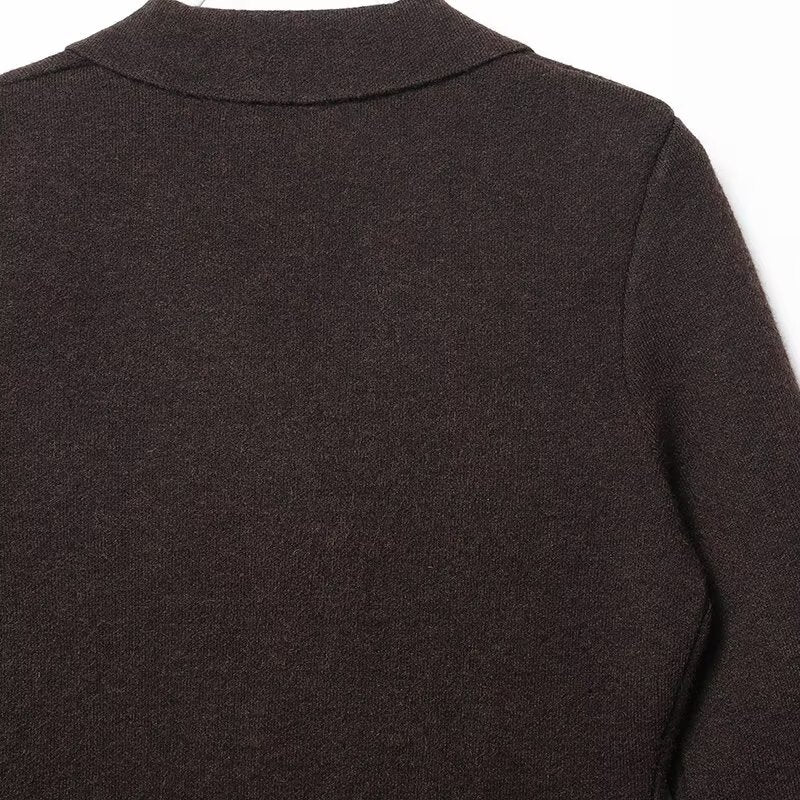 Jewelry button knit suit