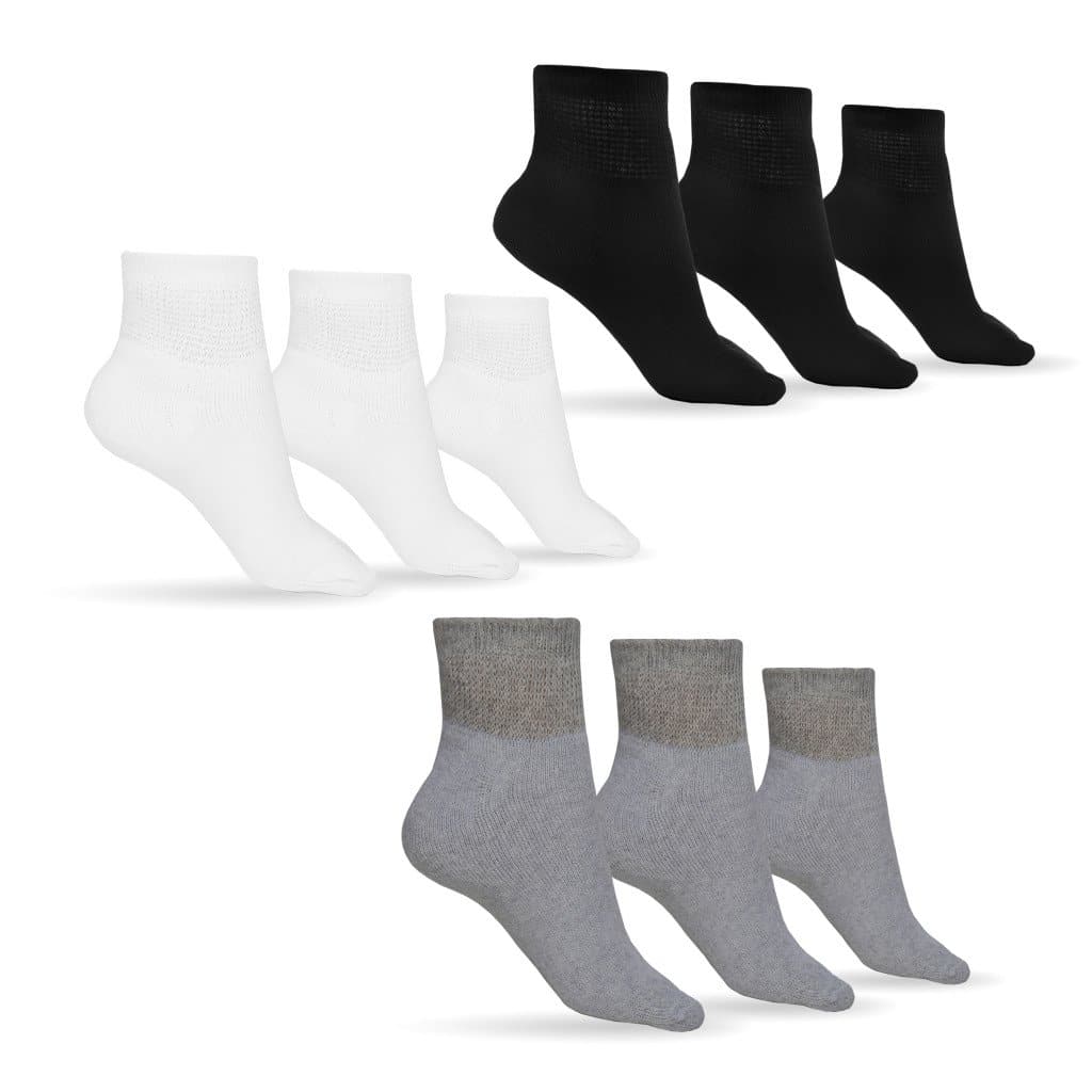Men's Cotton Diabetic Ankle Socks (Assorted) - Andersen Mercantile
