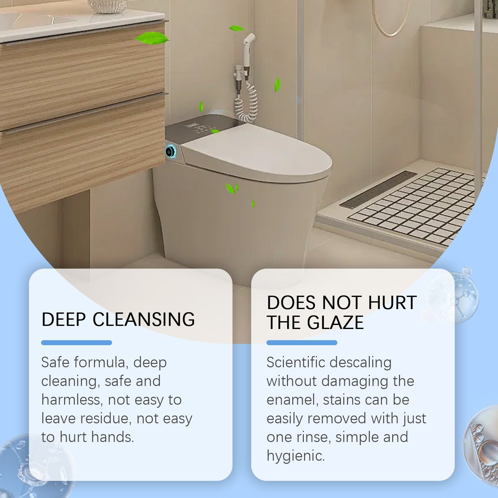 Foam Toilet Cleaning Powder, Household Toilet Decontamination Toilet Cleaner Stubborn Stains And Scale Cleaning Powder