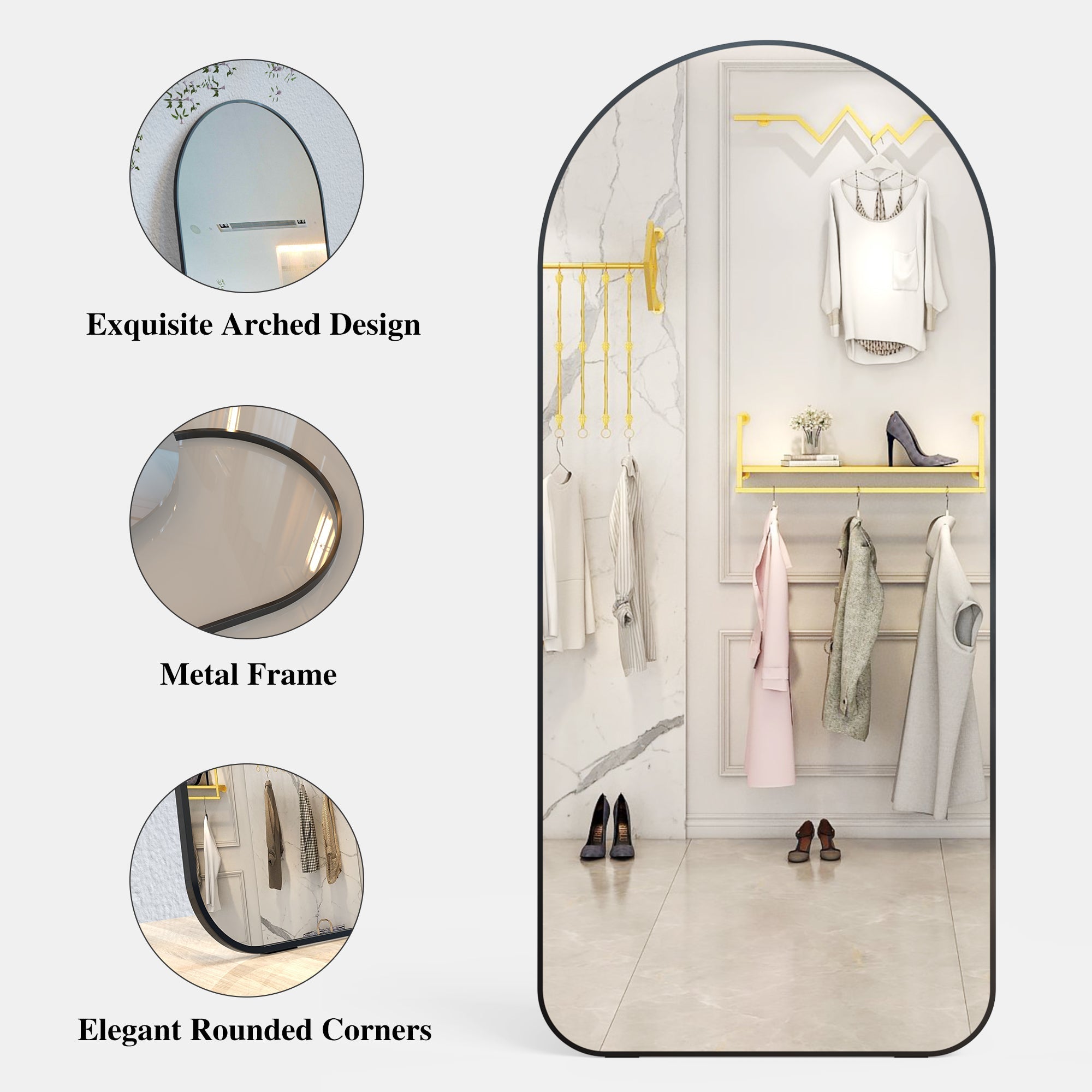 71"×32" Big Full Body Mirror for Bedroom Oversized Floor Mirror Large Standing Mirror Living Room Dressing Mirror Leaning Agains