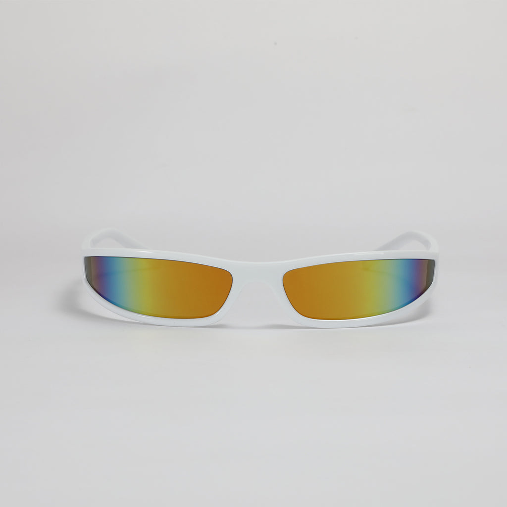 Narrow frame sunglasses for men personality trend futuristic style colorful sunglasses for women
