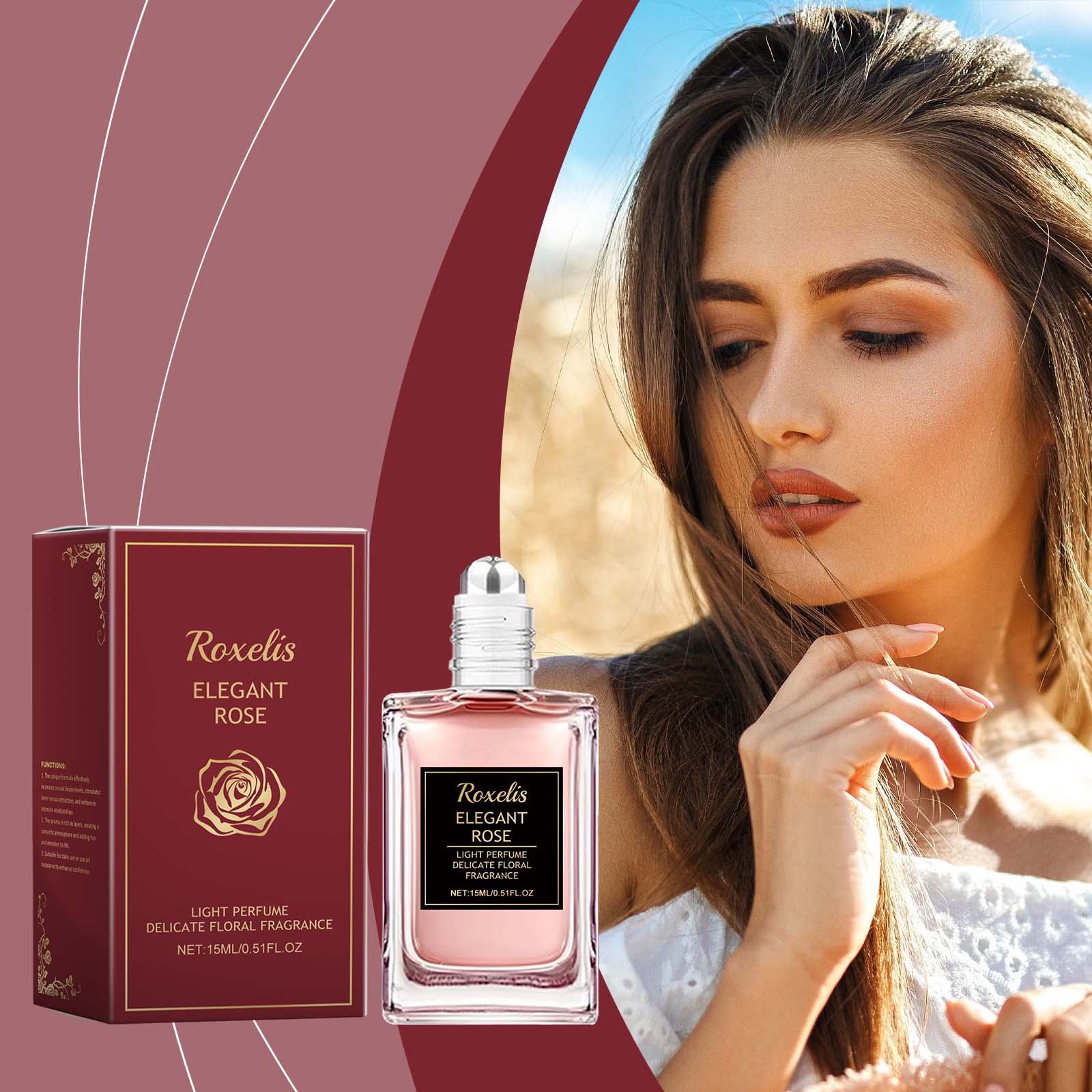 Rose Essential Oil Fragrance Water Pheromone Dating Partner Fragrance Lasting Lasting Couple Atmosphere Charm Perfume