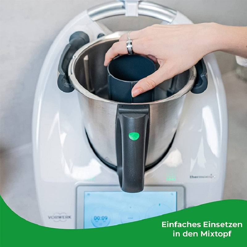 Mixing Bowl Reducer Efficient Chopping Mixing Dicing of Food Garlic Crusher Splash Guard Suitable for Thermomix TM5 TM6