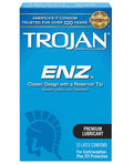 Trojan Enz Lubricated Condoms - Box of 12