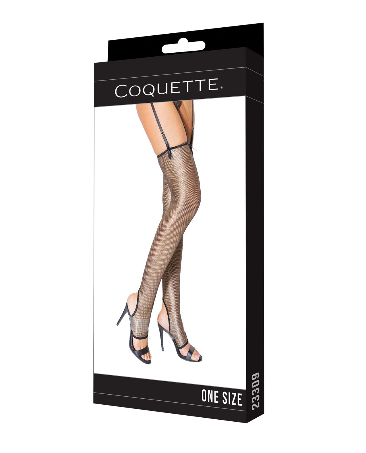 Holiday Metallic Fishnet Toeless Stocking