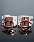 Pleasure Collection Adjustable Handcuffs - White/Rose Gold