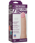Vac-U-Lock Realistic Dildo | Textured 7" Big Dildo | Ultraskyn Large Dildo | White Basic Dildo