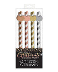 Glitterati Boobie Party Tall Straws - Pack of 8