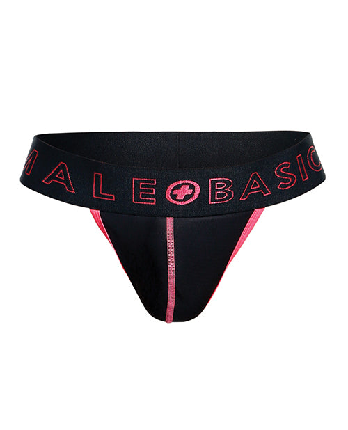 Male Basics Neon Thong  Coral MD