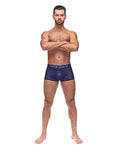 Diamond Mesh Mini Short Blue XL