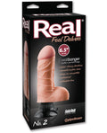 Real Feel Realistic Dildo | No 2 6.5" Big Dildo | Waterproof Flesh Vibrating Dildo | Deluxe Suction Cup Dildo