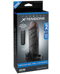 Fantasy X-tensions Vibrating Real Feel 2" Extension w/Ball Strap - Black