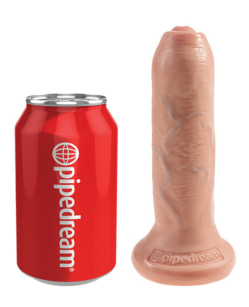 King Cock 6" Big Dildo | Uncut Realistic Dildo | Flesh Suction Cup Dildo | Large Dildo