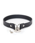 Plesur PVC Collar w/Heart Lock - Black