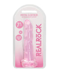Shots RealRock Anal Dildo | Crystal Clear 7" Big Dildo | Pink Dildo | Suction Cup Dildo