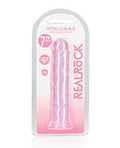 Shots RealRock Anal Dildo | Crystal Clear 7" Big Dildo | Straight Pink Dildo | Suction Cup Dildo