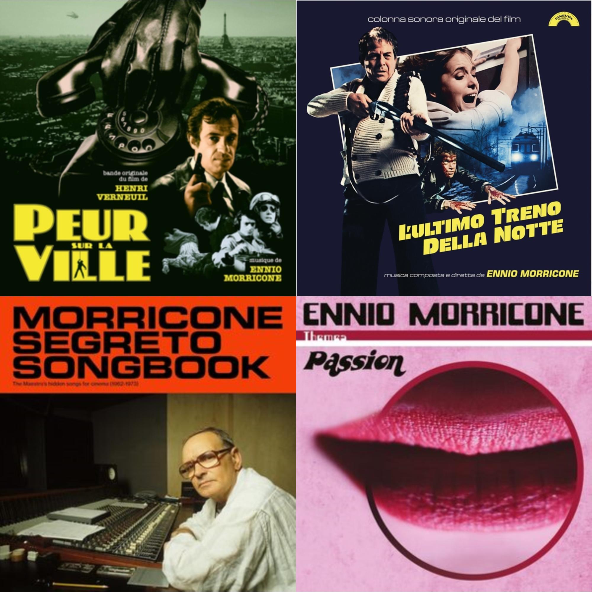 Peur Sur La Ville (Gatefold Sleeve Designed By Eric Adrian Lee) & L’Ultimo Treno Della Notte (Yellow LP Vinyl) & Morricone Segreto Songbook (1962-1973) (2LP) & Themes: Passion (Limited/2LP/Passionate Red & White Marbled Vinyl/180G)