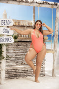 Plus Size Peach String One Piece