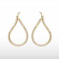 Natural Diamond Front Profile Hoop Earrings in 14K Yellow Gold – 1.67ctw