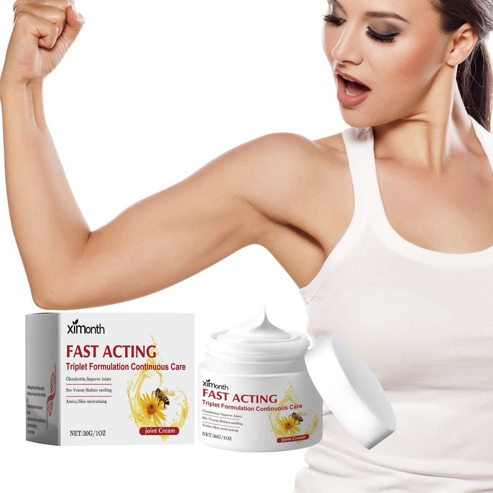 Bee Venom Joint Care Cream For Sore Shoulders, Neck, Elbows And Legs Massage Cream