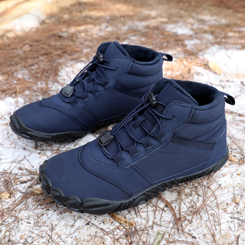 Outdoor sports winter velvet waterproof snow boots warm high top casual cotton shoes