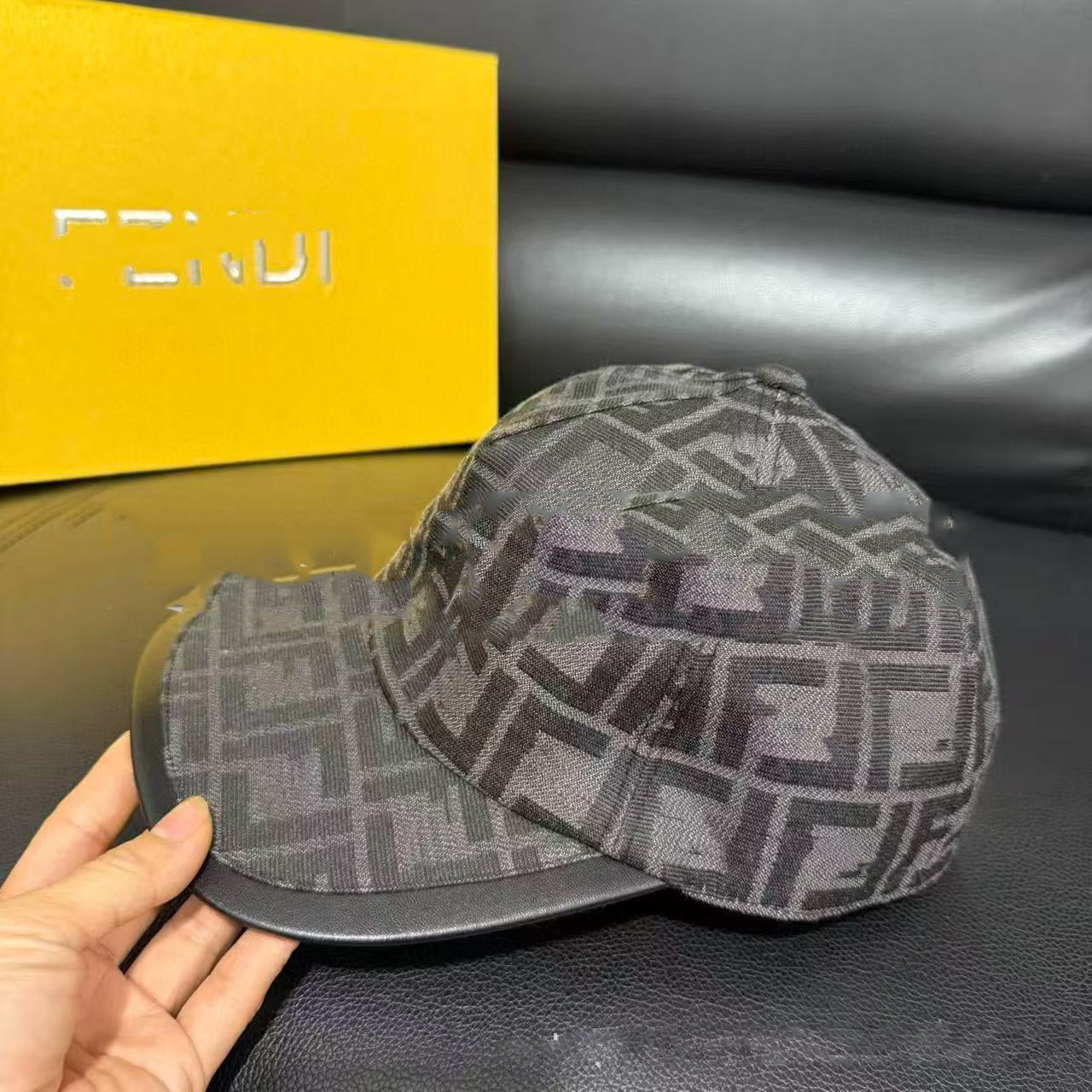 High-end Vintage Print Baseball Cap Large Head Hip Hop Hat Flat Brim Outdoor Sun Protection Hat Unisex
