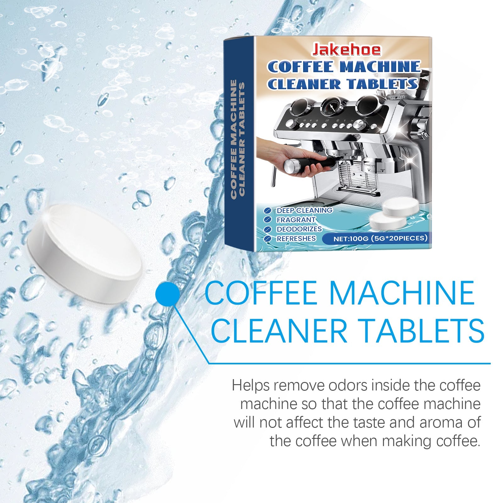 Coffee Machine Descaling Cleaning Tablets, Dirt And Oil Stains Clean Keep Kitchen Equipment Sanitary Effervescent Tablets
