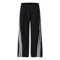 Three bar loose straight leg sweatpants