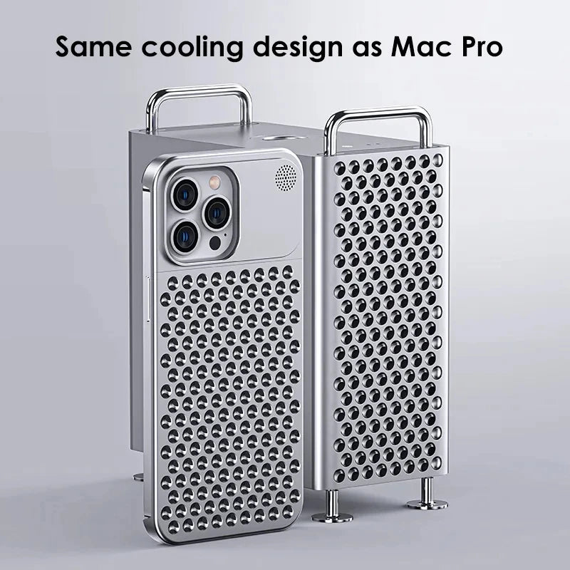 Metalen Warmteafvoer Telefoonhoes Voor Iphone 13 12 14 15 Pro Max Plus Koelende Geur Randloze Holle Aluminium Schokbestendige Hoes