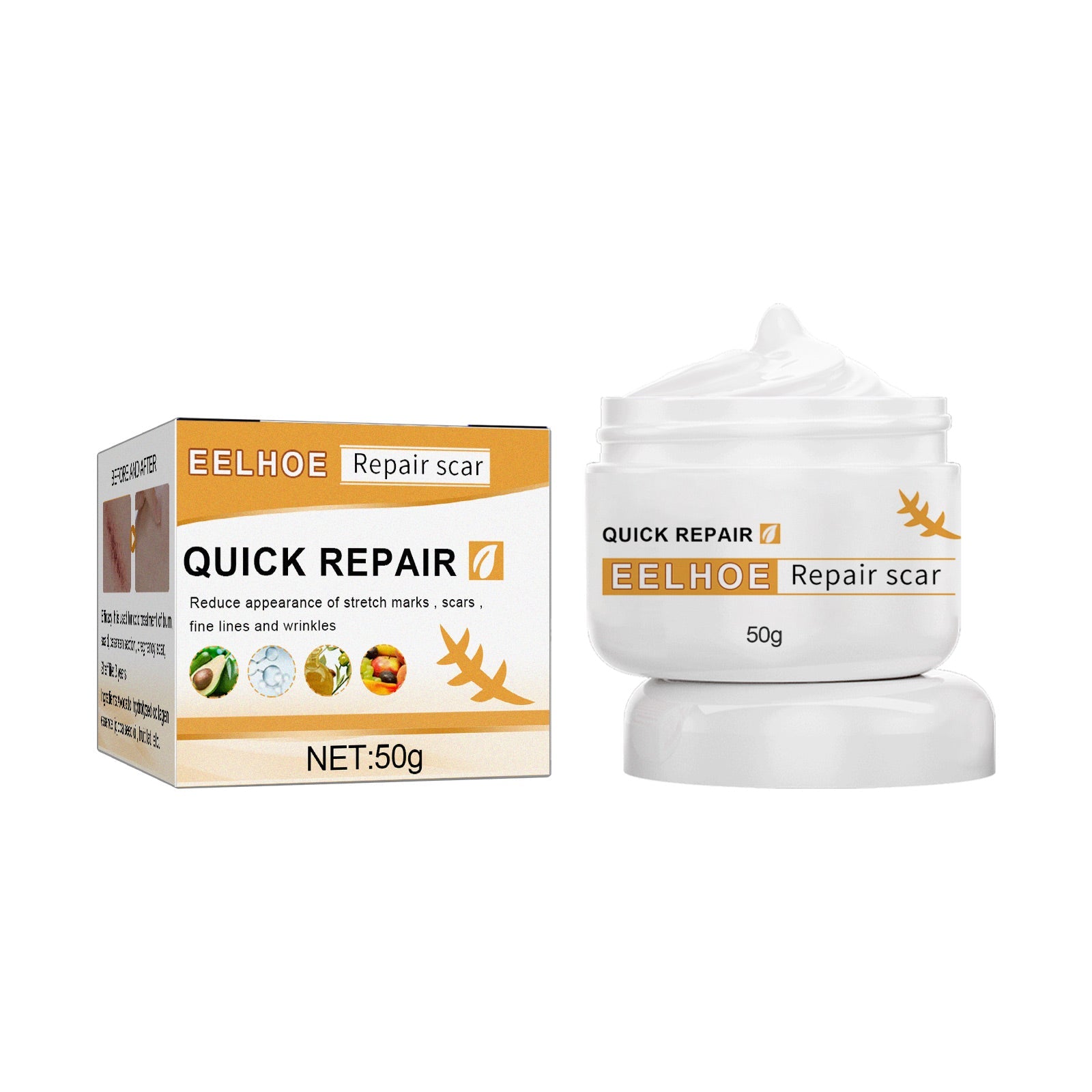 Desalting Skin Scar Cream, Skin Burn Scalding Surgical Scar Wound Repair Cream