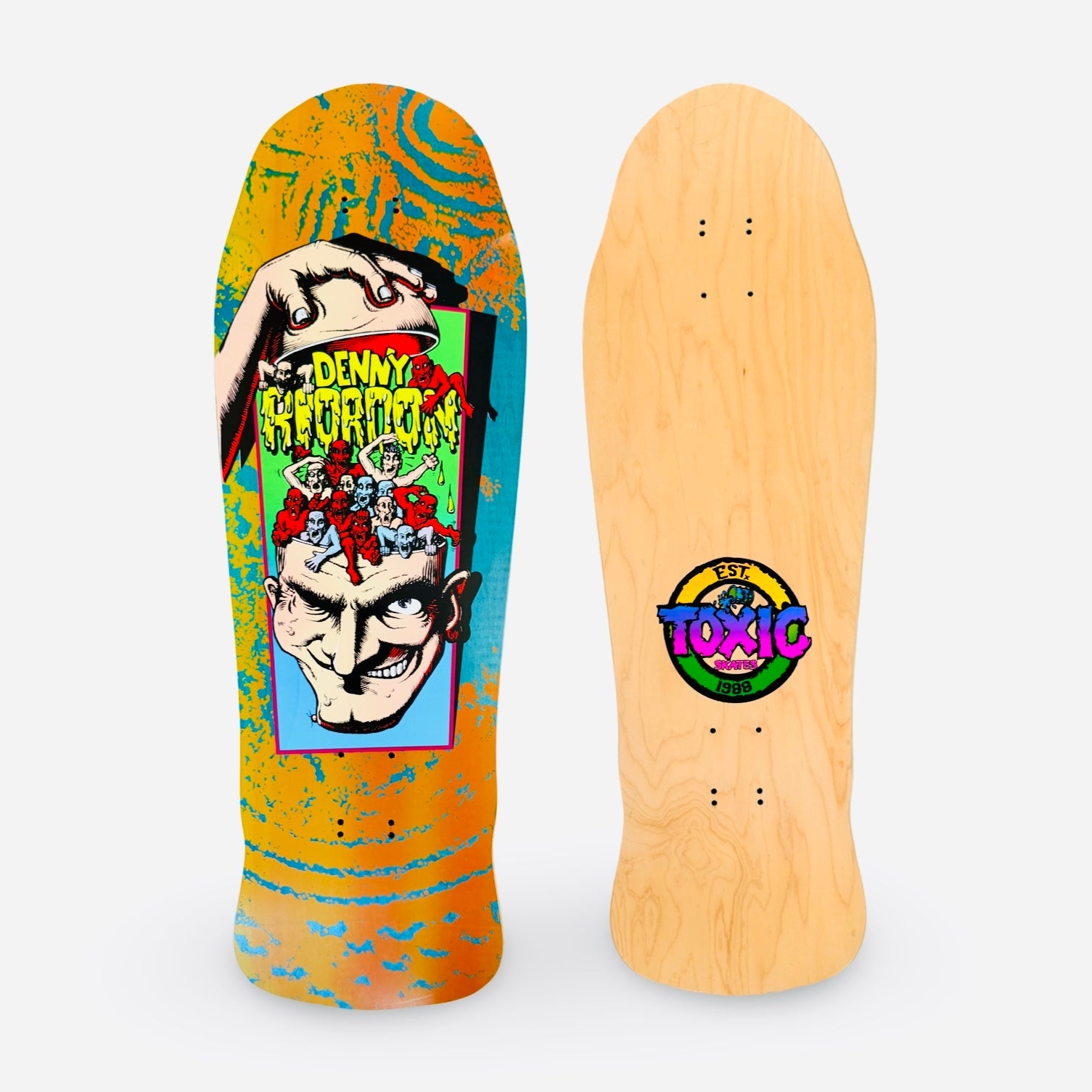 Denny Riordon Men-in-the-Head LIMITED-EDITION Toxic Deck 10.25”x31” HAND-PAINTED (1 of 10)