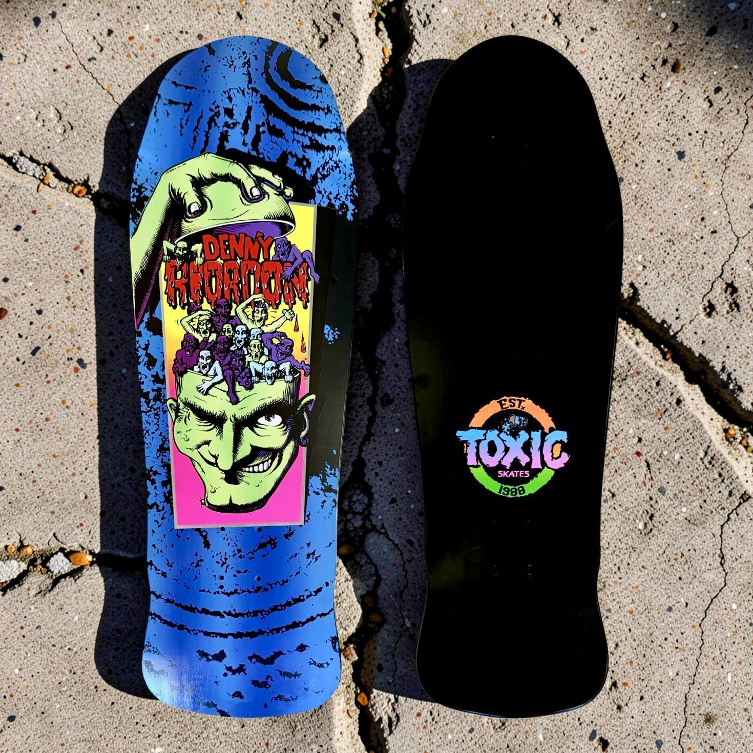Denny Riordon Men-in-the-Head LIMITED-EDITION Toxic Deck 10.25”x31” HAND-PAINTED (1 of 10)